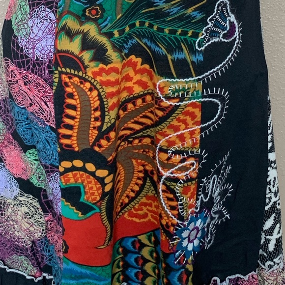 “LV Collection” Black multi colored dress - medium - Picture 4 of 6